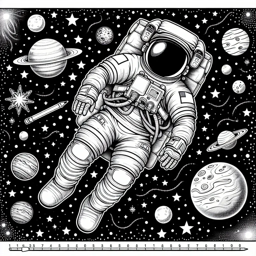 Explore Outer Space with our Astronaut Coloring Page Collection!