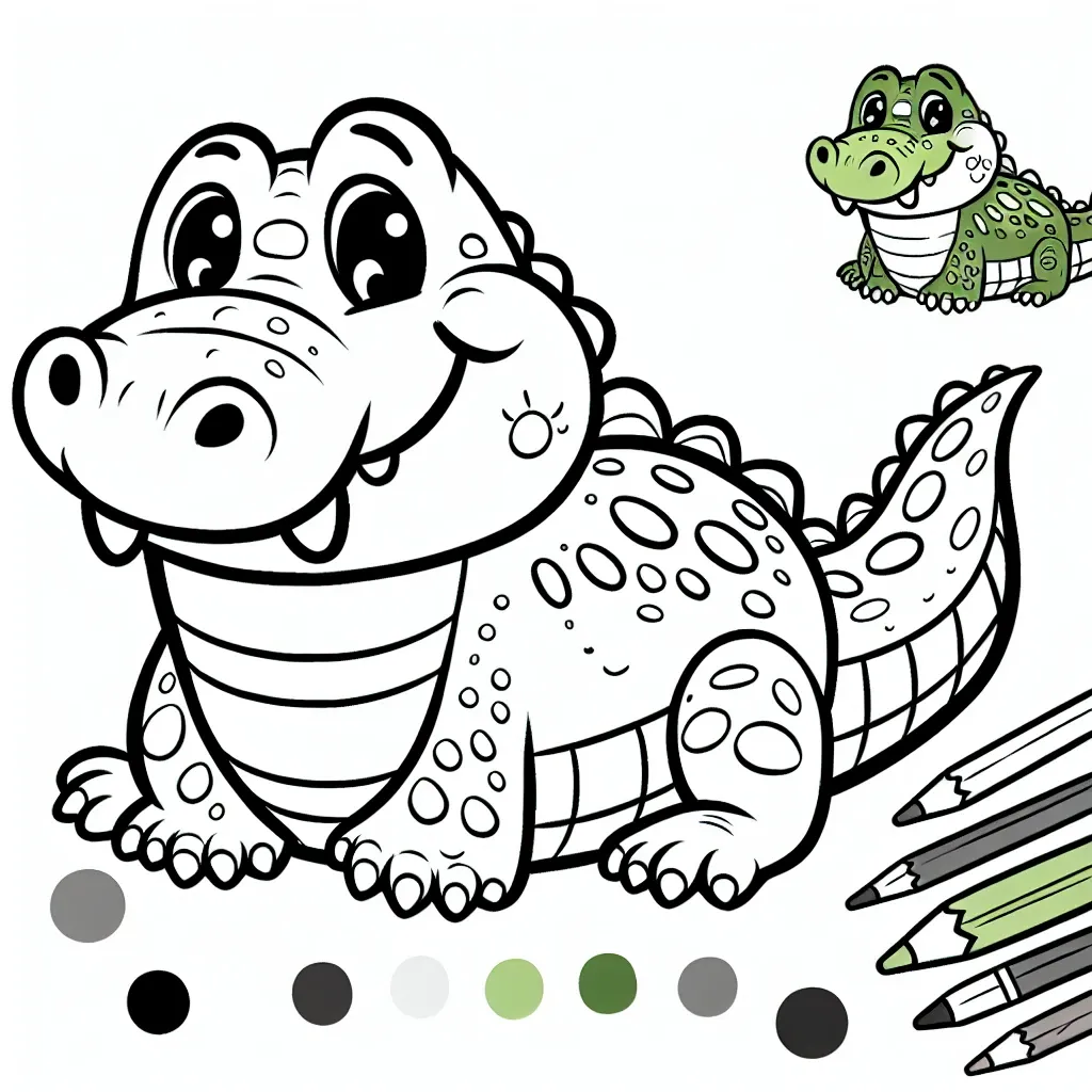 Roar with Excitement: Free Alligator Coloring Page for Kids to Enjoy!