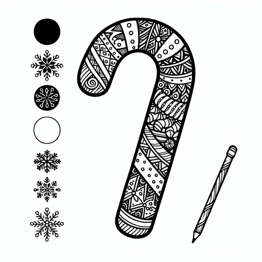 Get into the Holiday Spirit with Our Festive Candy Cane Coloring Page!