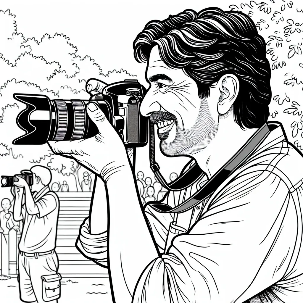 Capture the Fun with Our Cameraman Coloring Page for Kids!