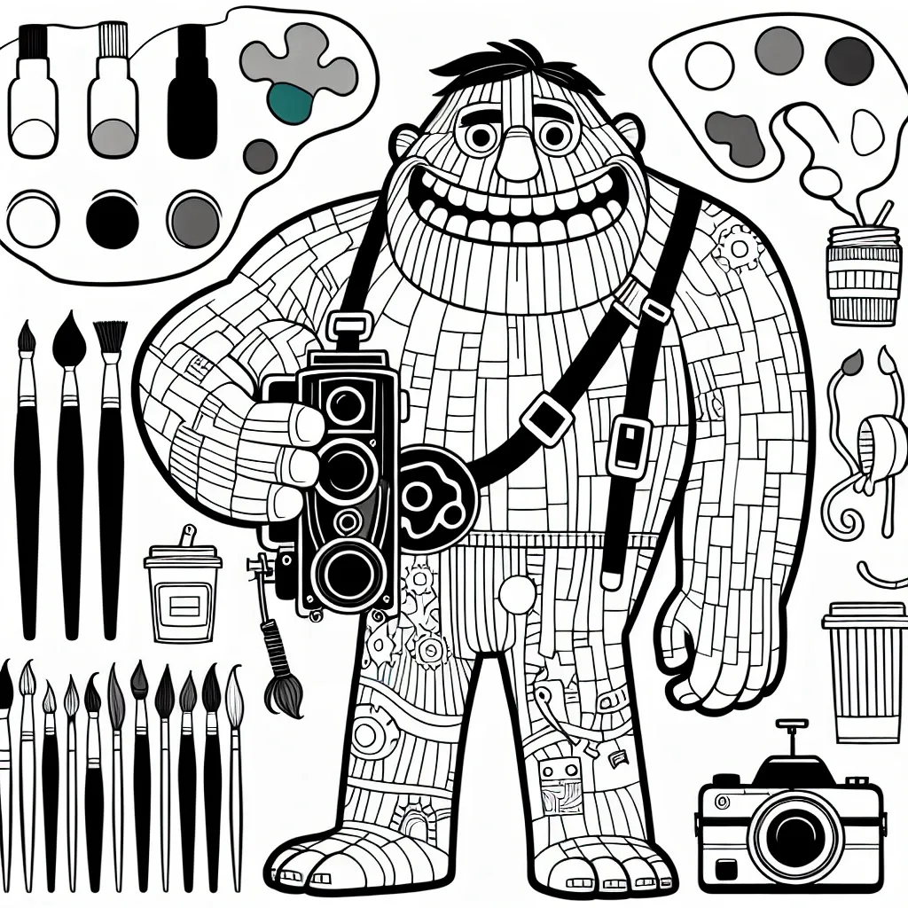 Unleash Your Creativity with Our Titan Cameraman Coloring Page Collection!