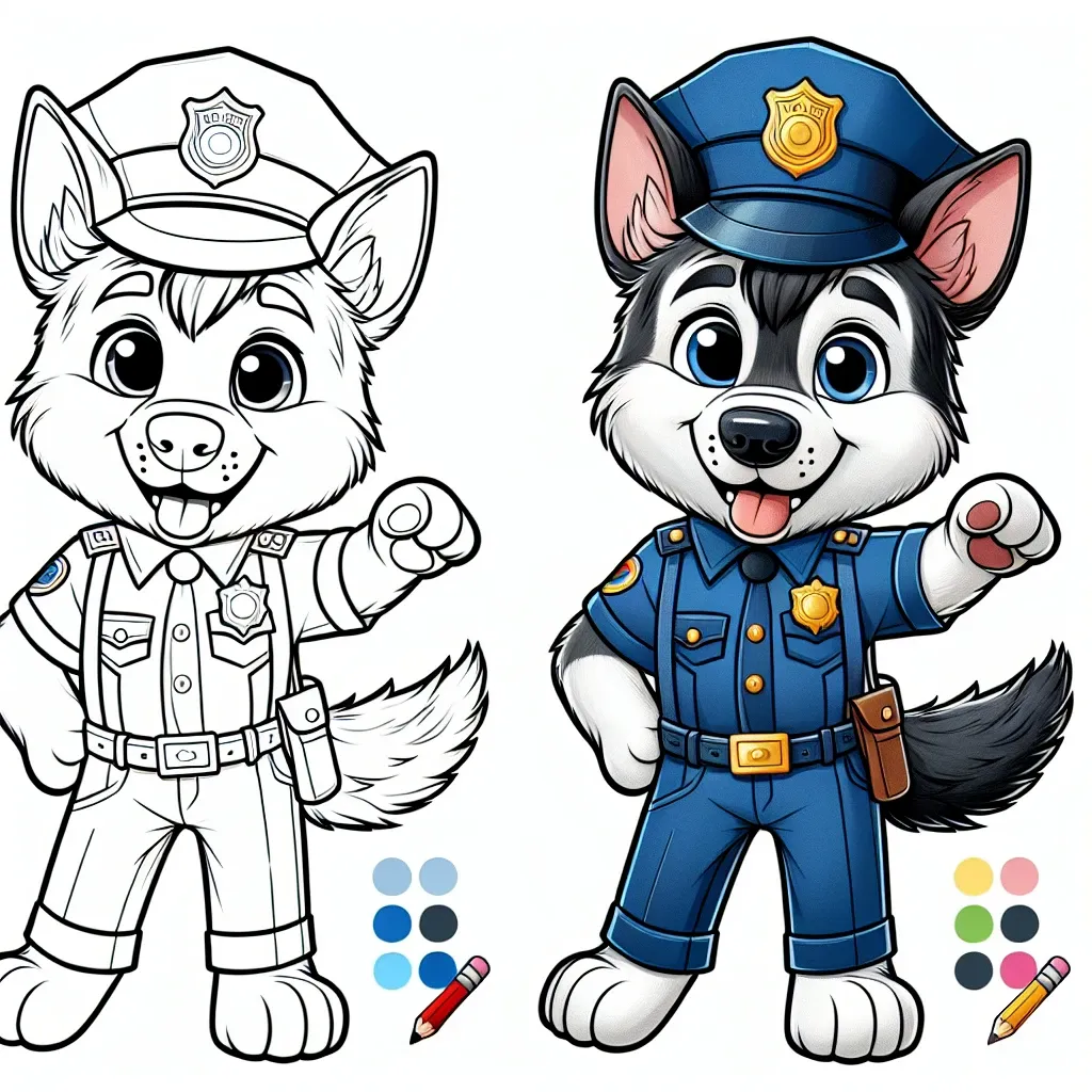 Get Active with our Chase Coloring Page – Perfect for Paw Patrol Fans!