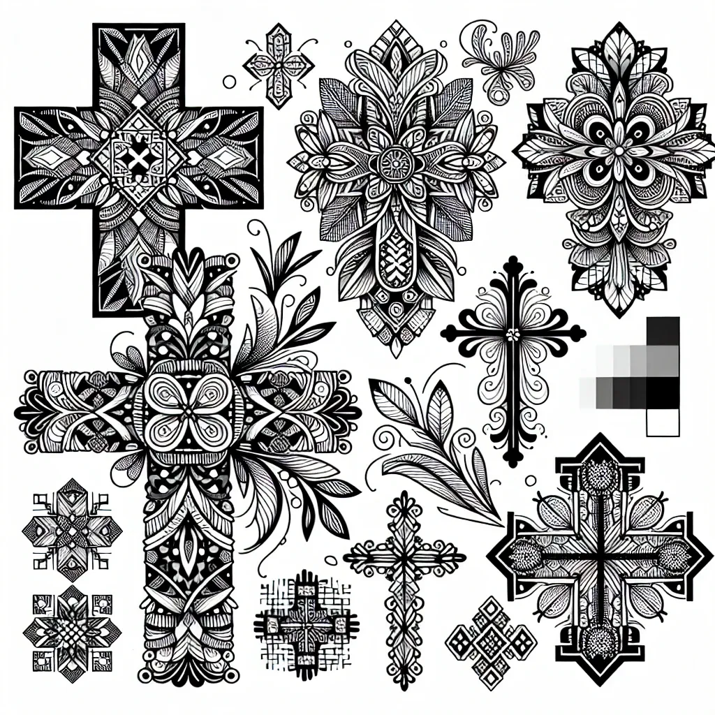 Unleash Your Creativity with a Beautiful Cross Coloring Page Collection!