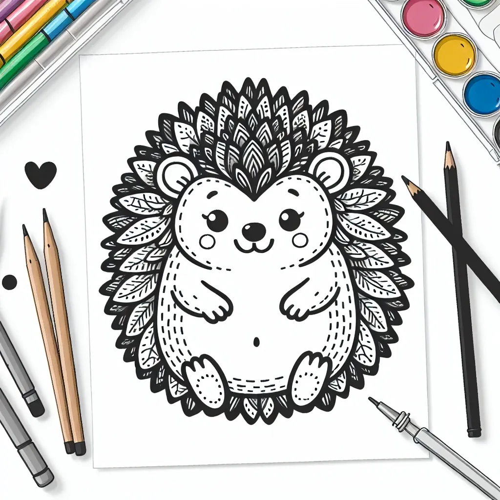 Adorable Hedgehog Coloring Page: A Fun and Relaxing Activity for All Ages!