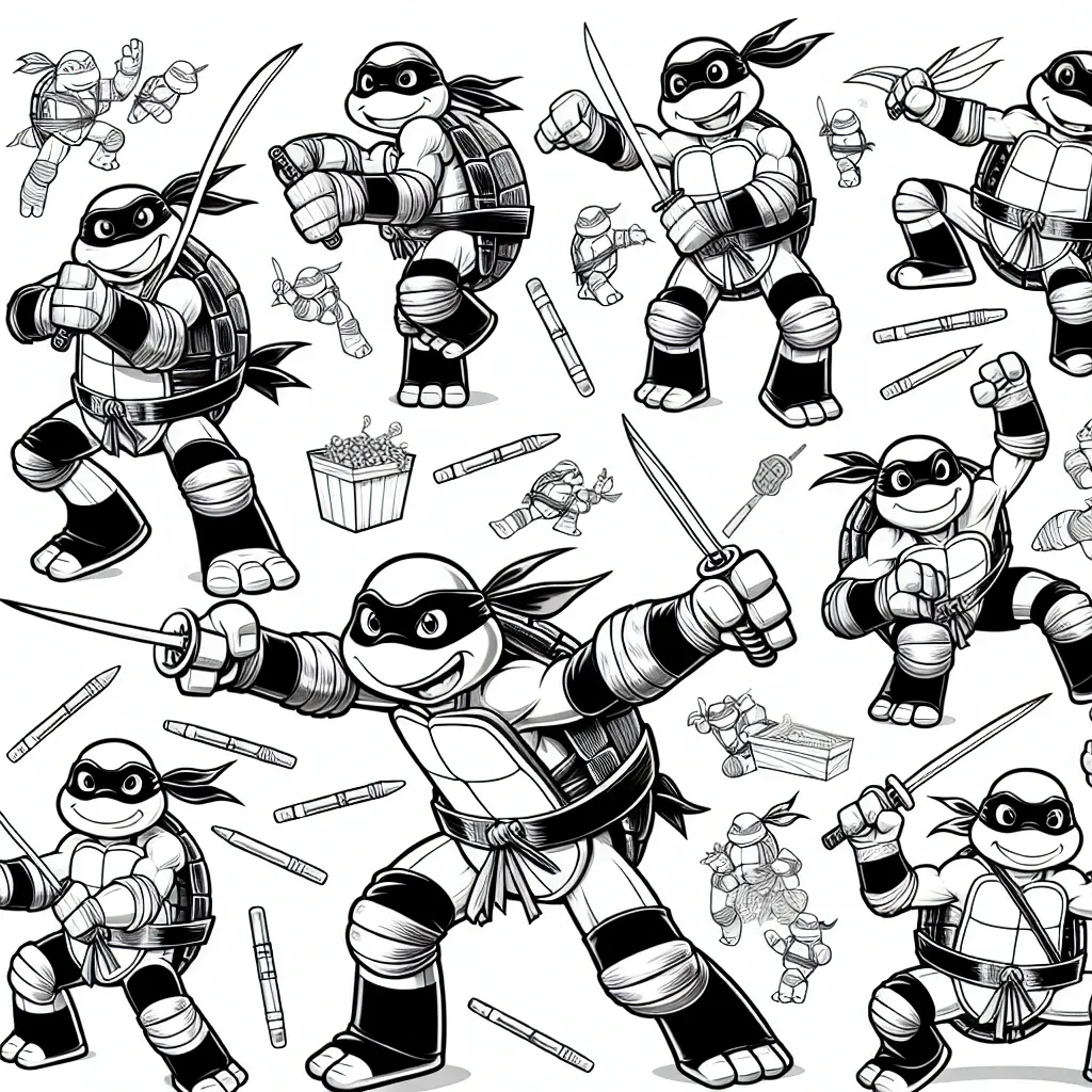 Unleash Your Inner Artist with our Ninja Turtle Coloring Page Collection!