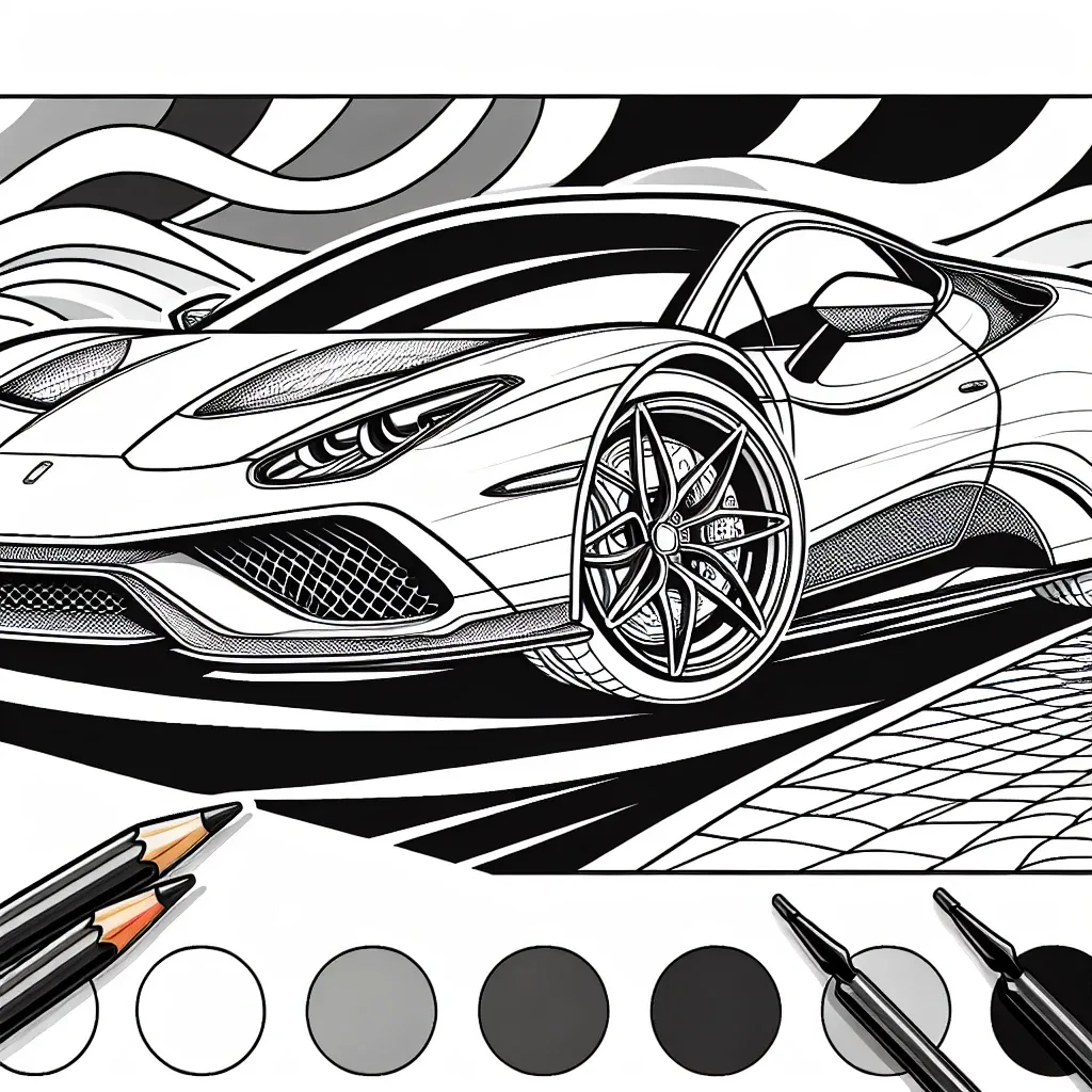 Unleash Your Creative Side with our Bugatti Coloring Page Collection