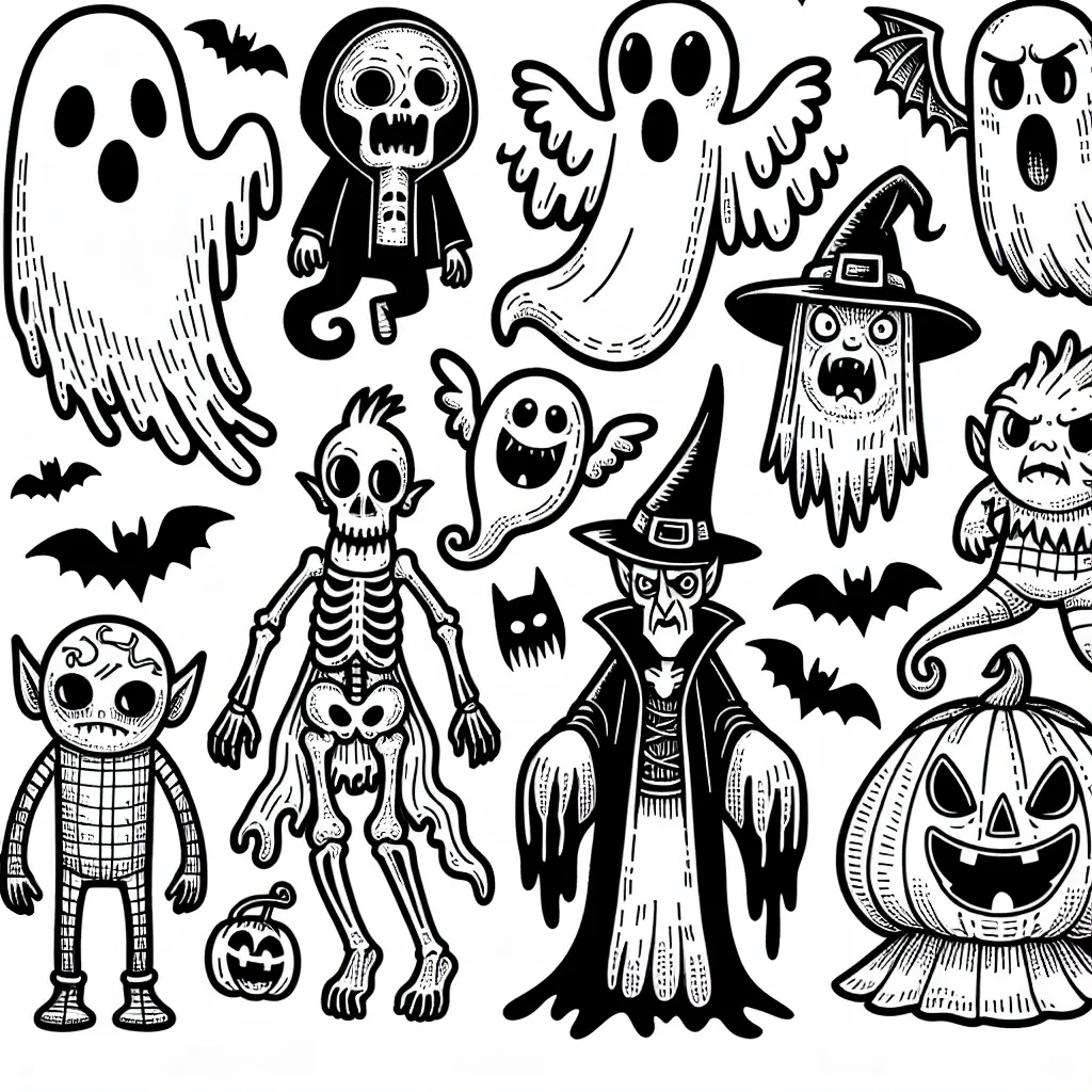 Get Spooky with Our Monster Coloring Page Collection – Perfect for Halloween Fun!