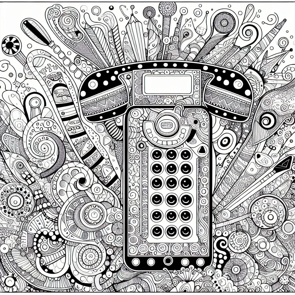 Get Creative with Our Phone Coloring Page: Unleash Your Artistic Skills!