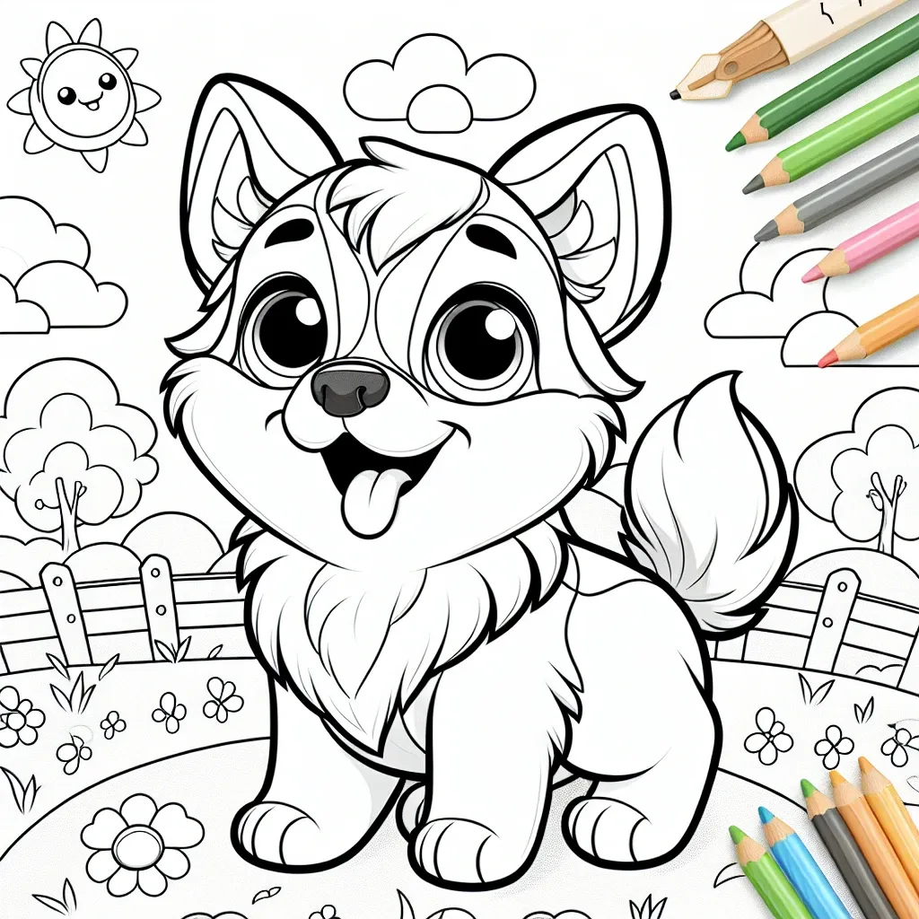 Unleash Your Creativity with Our Adorable Coloring Page Dog Designs!