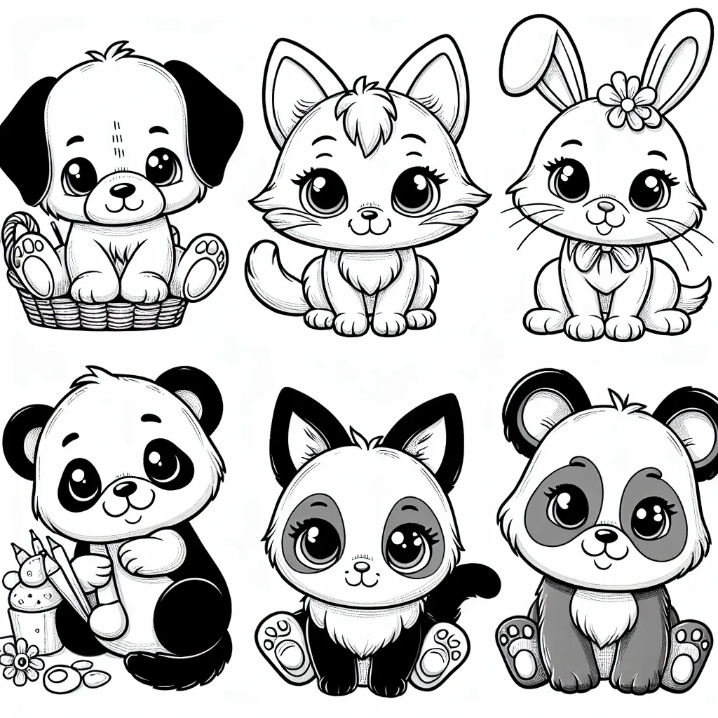 Get Creative with Our Adorable Cute Animal Coloring Pages!