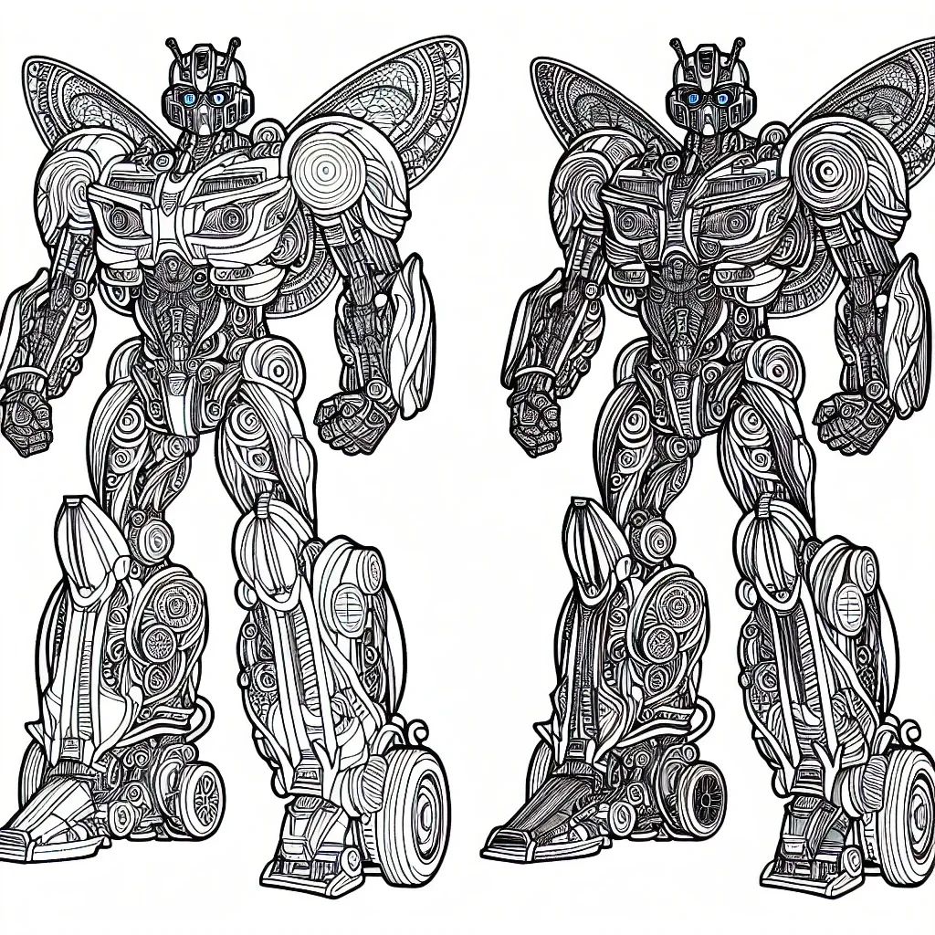 Unleash Your Inner Artist with Our Bumblebee Transformer Coloring Page!