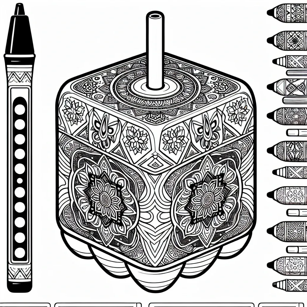 Dreidel Coloring Page: Add Some Festive Fun to Your Hanukkah Celebrations with Our Free Printable!