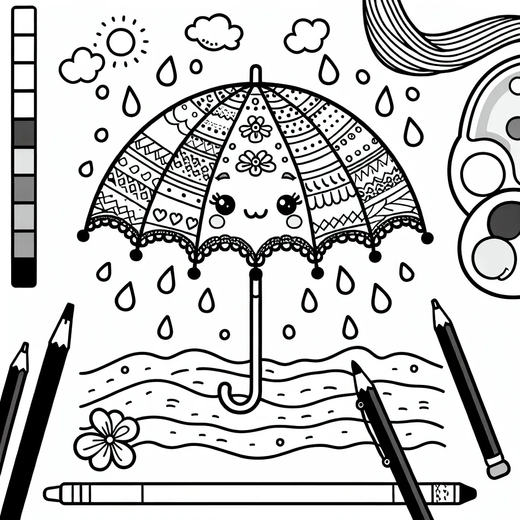 Get Creative with Our Umbrella Coloring Page: Fun and Free Printable Activity for Kids!