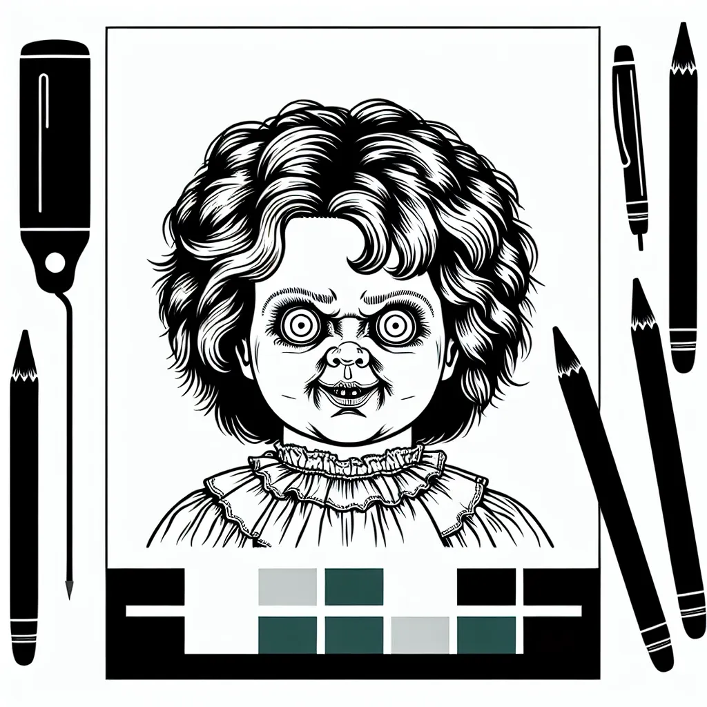 Get Creepy with Our Chucky Coloring Page – Perfect for Horror Fans!