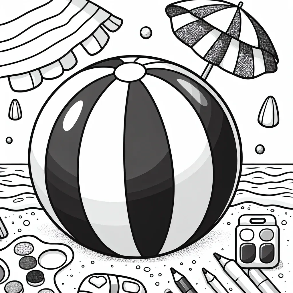 Get Creative with Our Fun Beach Ball Coloring Page!