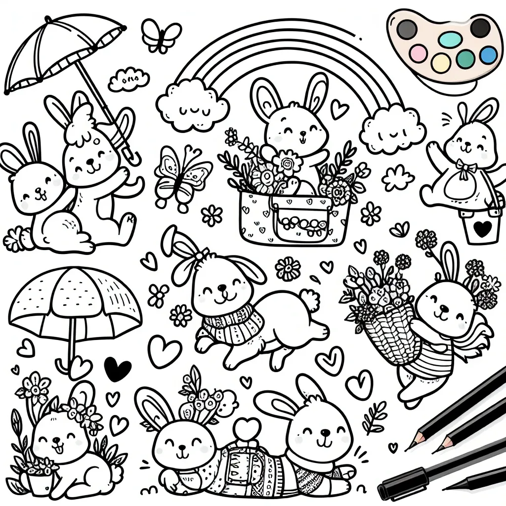 Hop into Fun with Our Rabbit Coloring Page Collection!