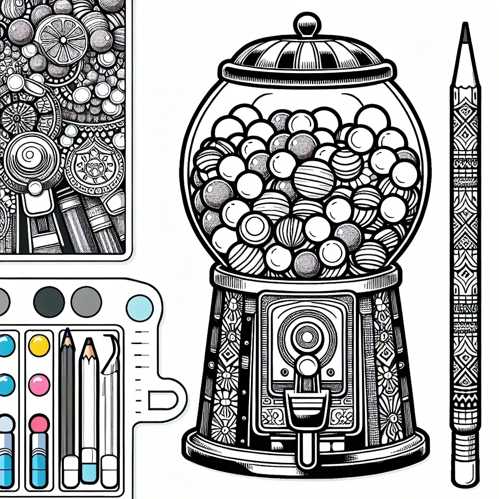 Get Creative with Our Gumball Machine Coloring Page for Hours of Fun!