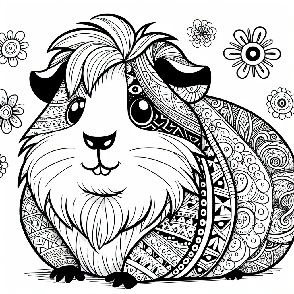 Get Creative with Our Guinea Pig Coloring Page – Perfect for Animal Lovers!