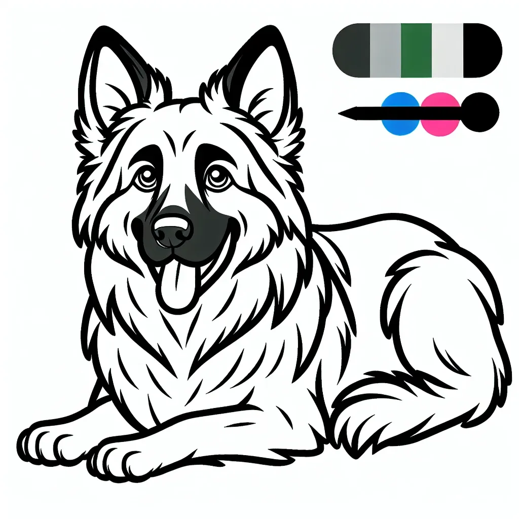 Unleash Your Creativity with Our German Shepherd Coloring Page Collection!