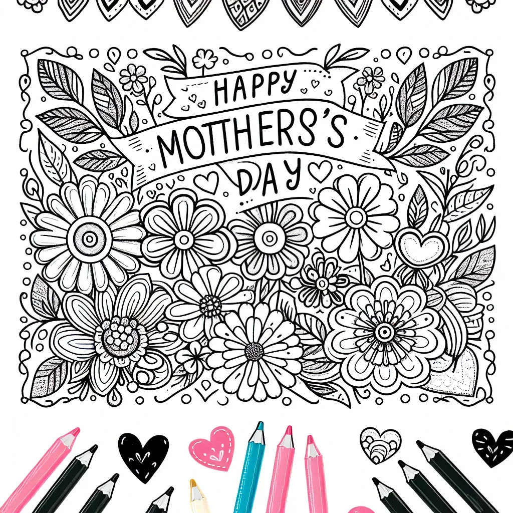 Celebrate Mother’s Day with a Happy Mother’s Day Coloring Page for Your Mom!