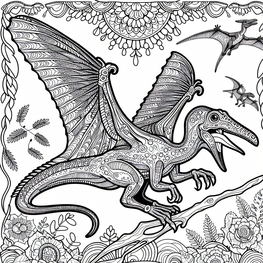 Unleash Your Child’s Creativity with a Pterodactyl Coloring Page!