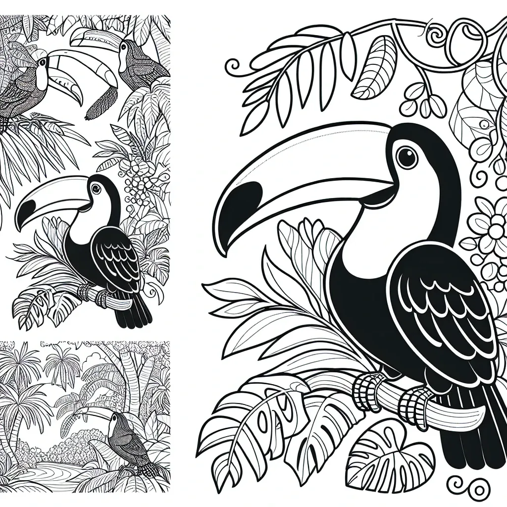 Dive into the Tropical World with Our Toucan Coloring Page Collection!