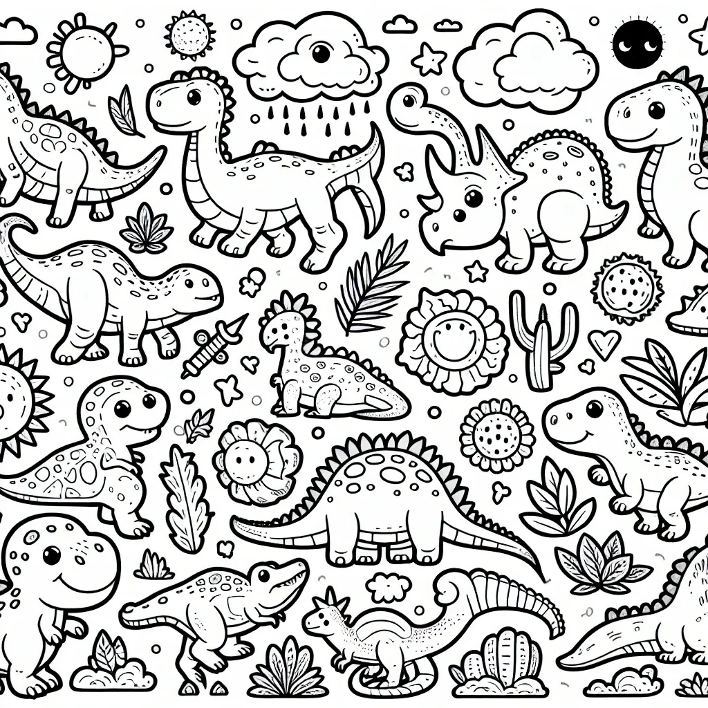 Roar into Fun with Our Coloring Page Dinosaur Collection!