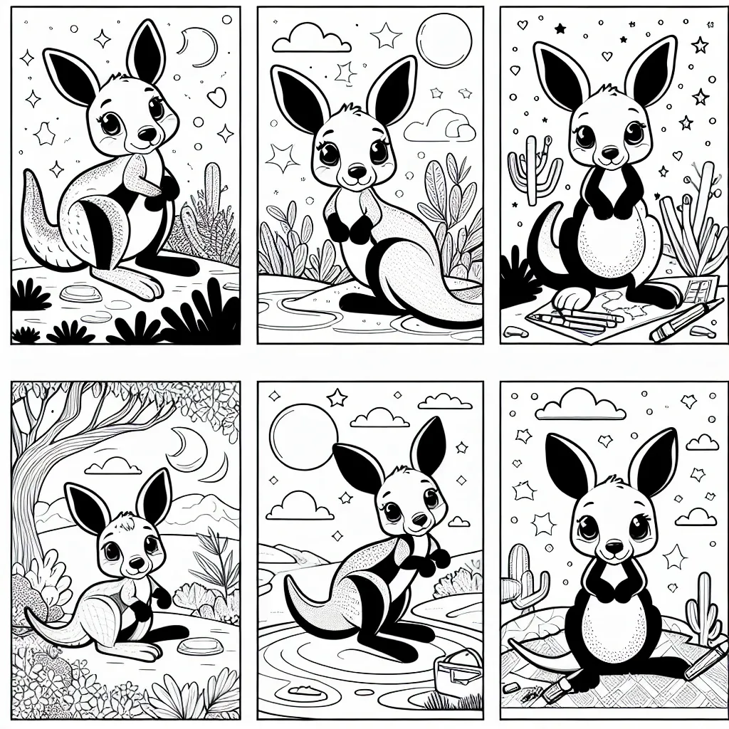 Unleash Your Creativity with Our Kangaroo Coloring Page Collection!