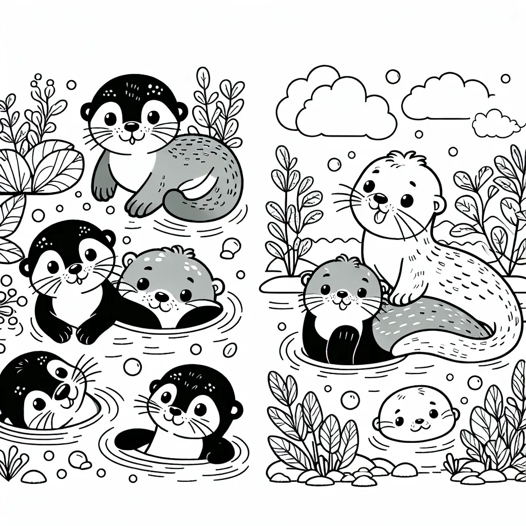 Dive into Fun with Our Otter Coloring Page Collection!