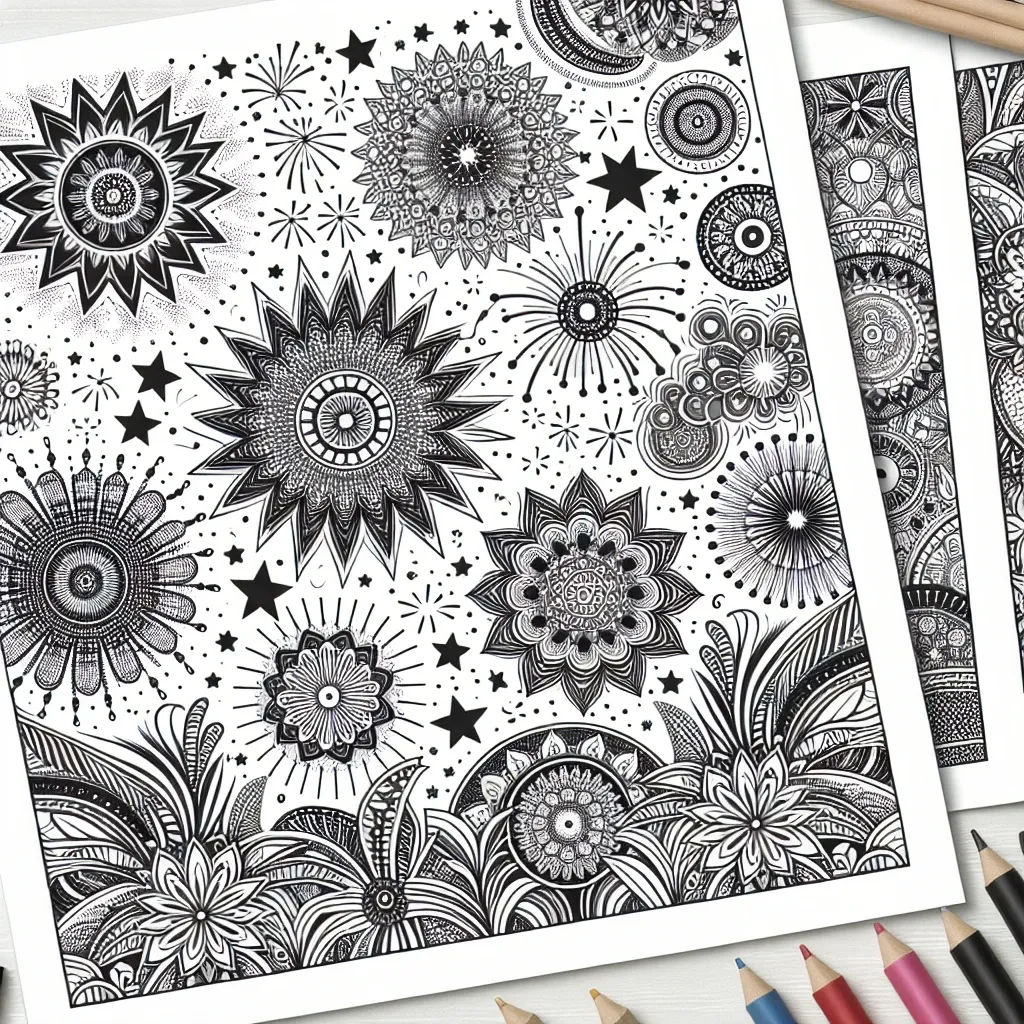 Get Ready to Sparkle with Our Firework Coloring Page Collection!