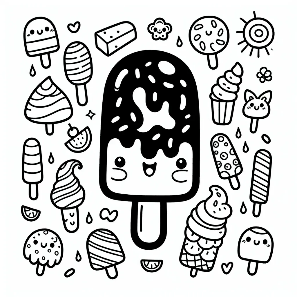 Free Popsicle Coloring Page: Cool Off with Some Fun Coloring!