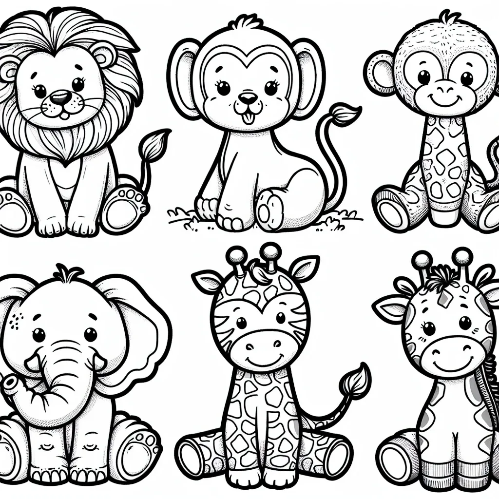 Roar with Fun: Zoo Animal Coloring Page Collection for Kids!