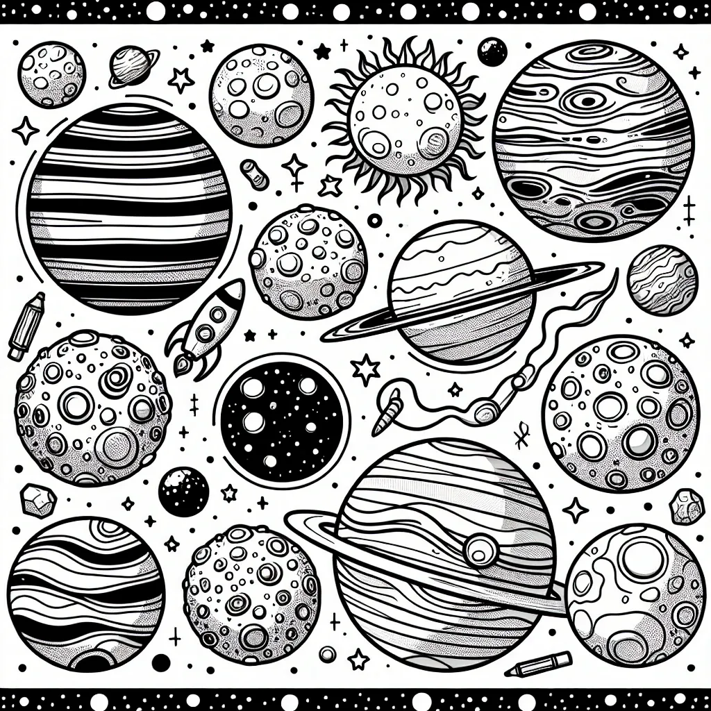 Explore the Universe with Our Solar System Coloring Page Collection!