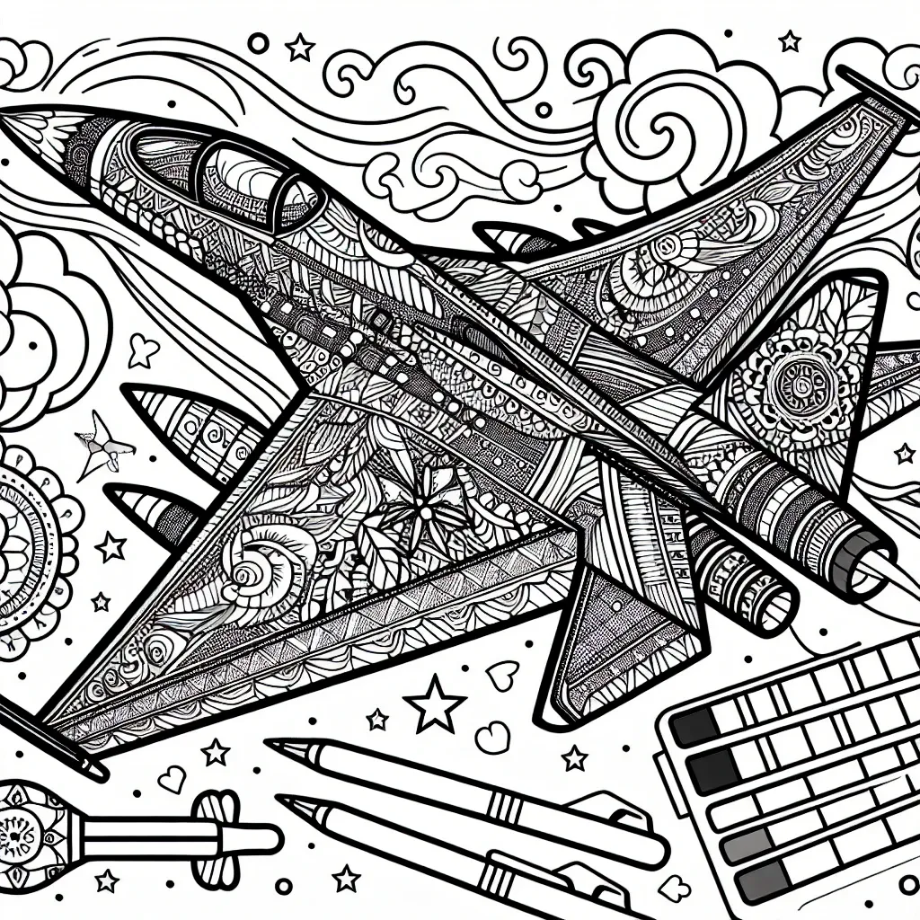 Get Creative with Our Jet Coloring Page – Perfect for Aviation Enthusiasts!