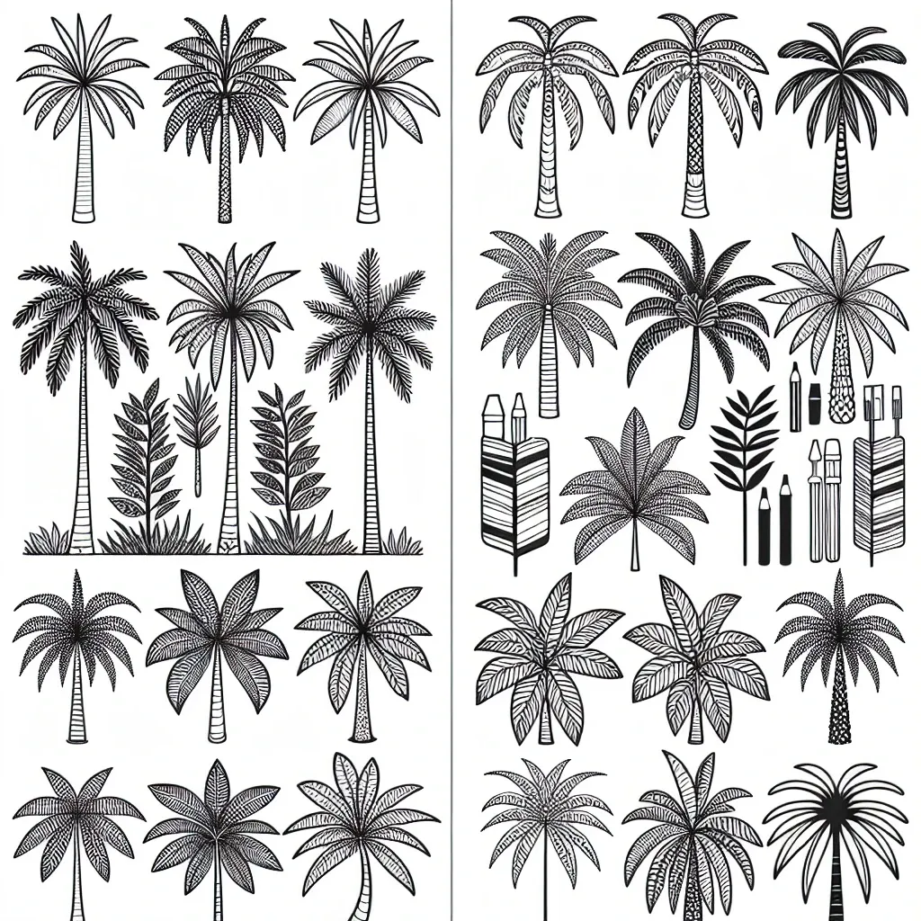 Relax and Unwind with Our Palm Tree Coloring Page Collection