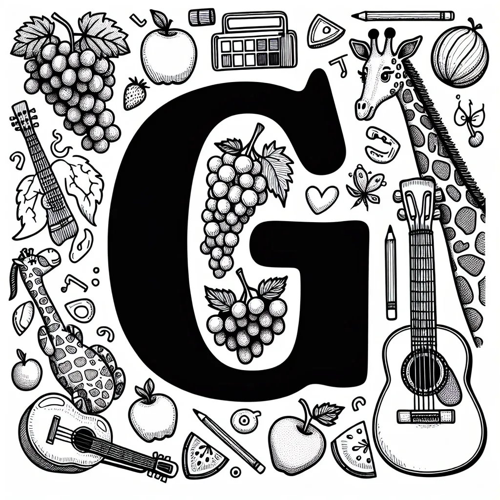 Get Creative with Our Letter G Coloring Page: Fun and Educational Activities for Kids!