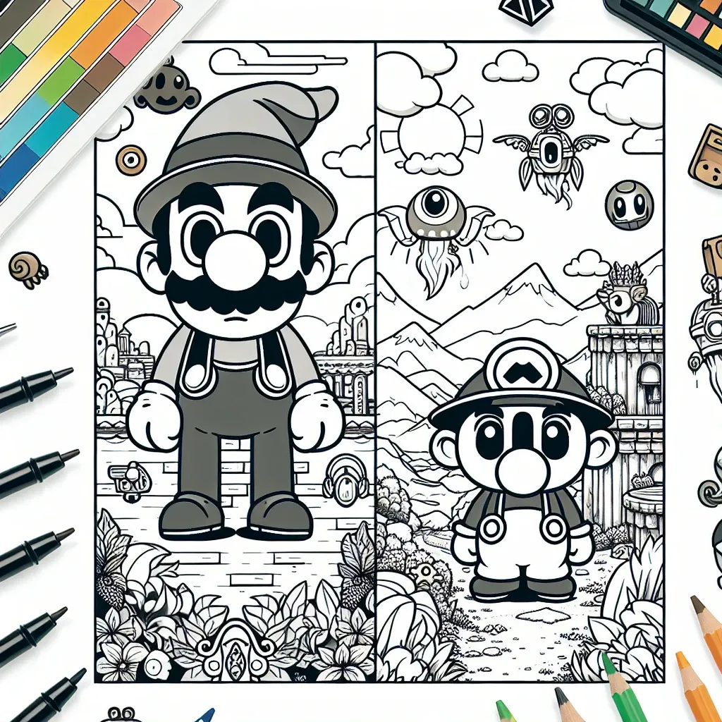 Get Creative with Our Mario and Luigi Coloring Page Collection!