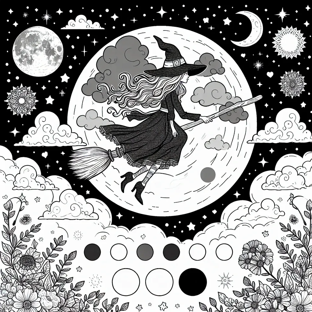 Unleash Your Creativity with a Witch Coloring Page: Spooky Fun for All Ages!