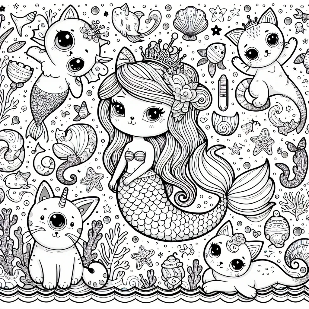 Explore the Magical World of Mercat with Our Mercat Coloring Page Collection!