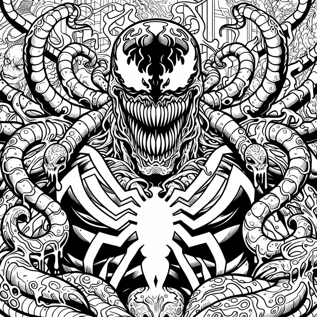 Unleash Your Creativity with our Carnage Coloring Page Collection!