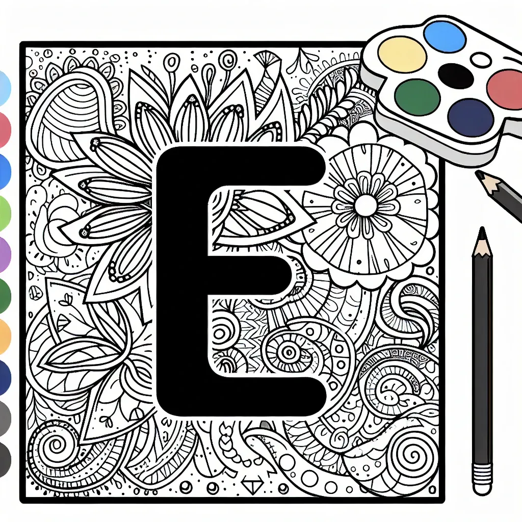 Explore the World of Colors with our Letter E Coloring Page Collection