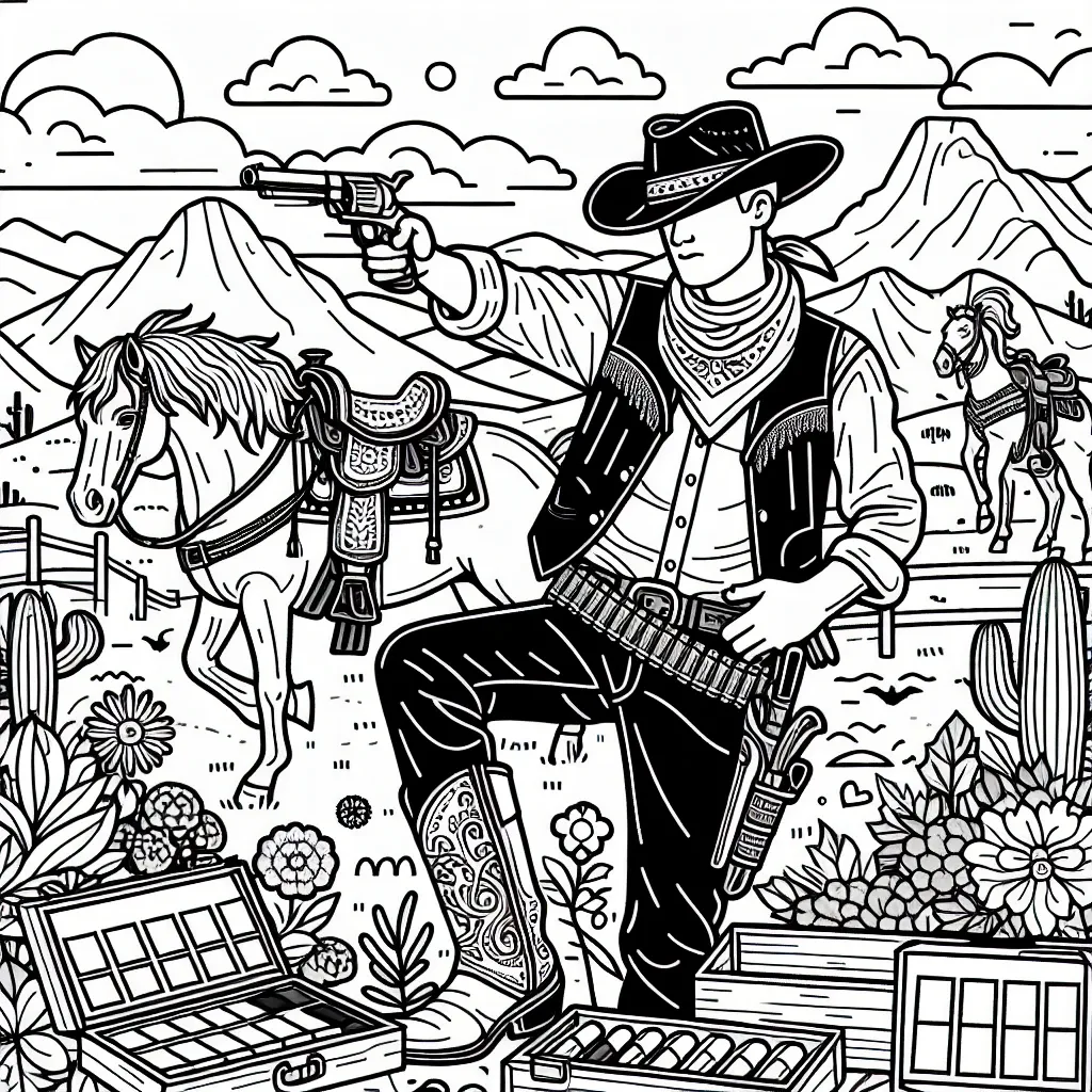 Saddle Up with Our Cowboy Coloring Page Collection for Wild West Fun!