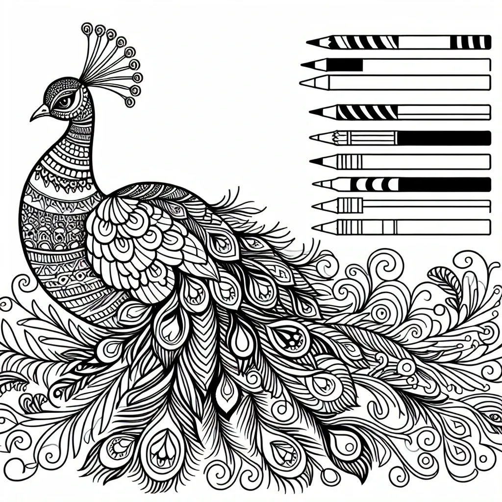 Unleash Your Creativity with Our Stunning Peacock Coloring Page Designs!