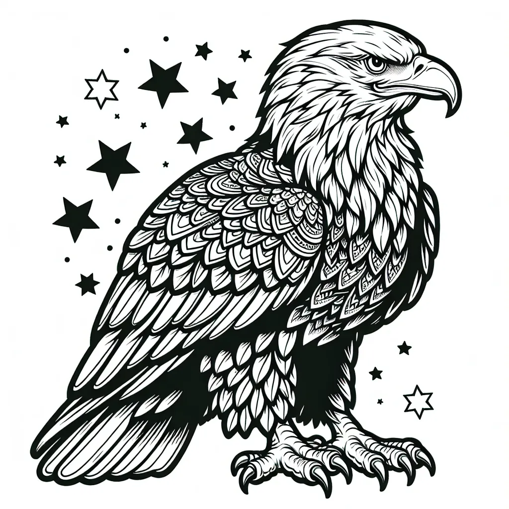 Free Printable Bald Eagle Coloring Page for Kids: Let Your Imagination Soar!