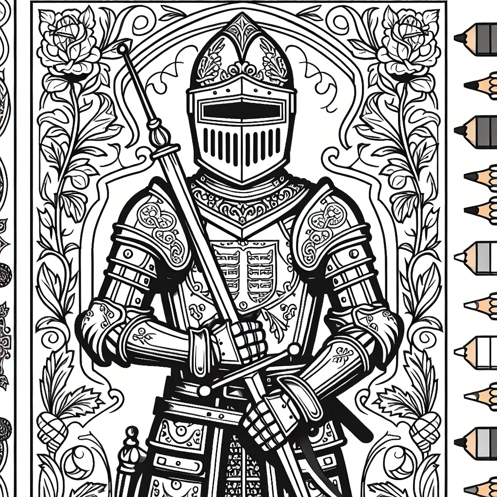 Unleash Your Creativity with Our Knight Coloring Page Collection