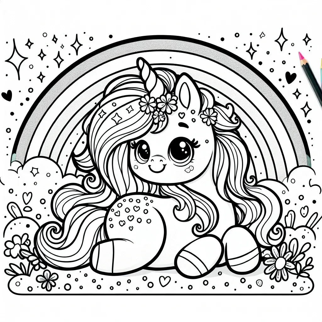 Get Creative with Our Adorable Baby Unicorn Coloring Page Collection!