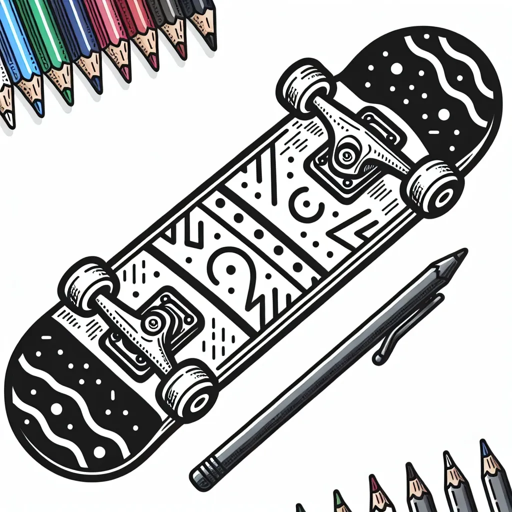 Free Skateboard Coloring Pages: Get Your Wheels Rolling with Creative Fun!