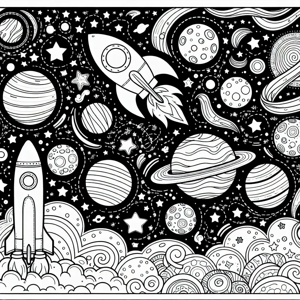 Explore the Galaxy with Our Space Coloring Pages – Blast Off into Creativity!