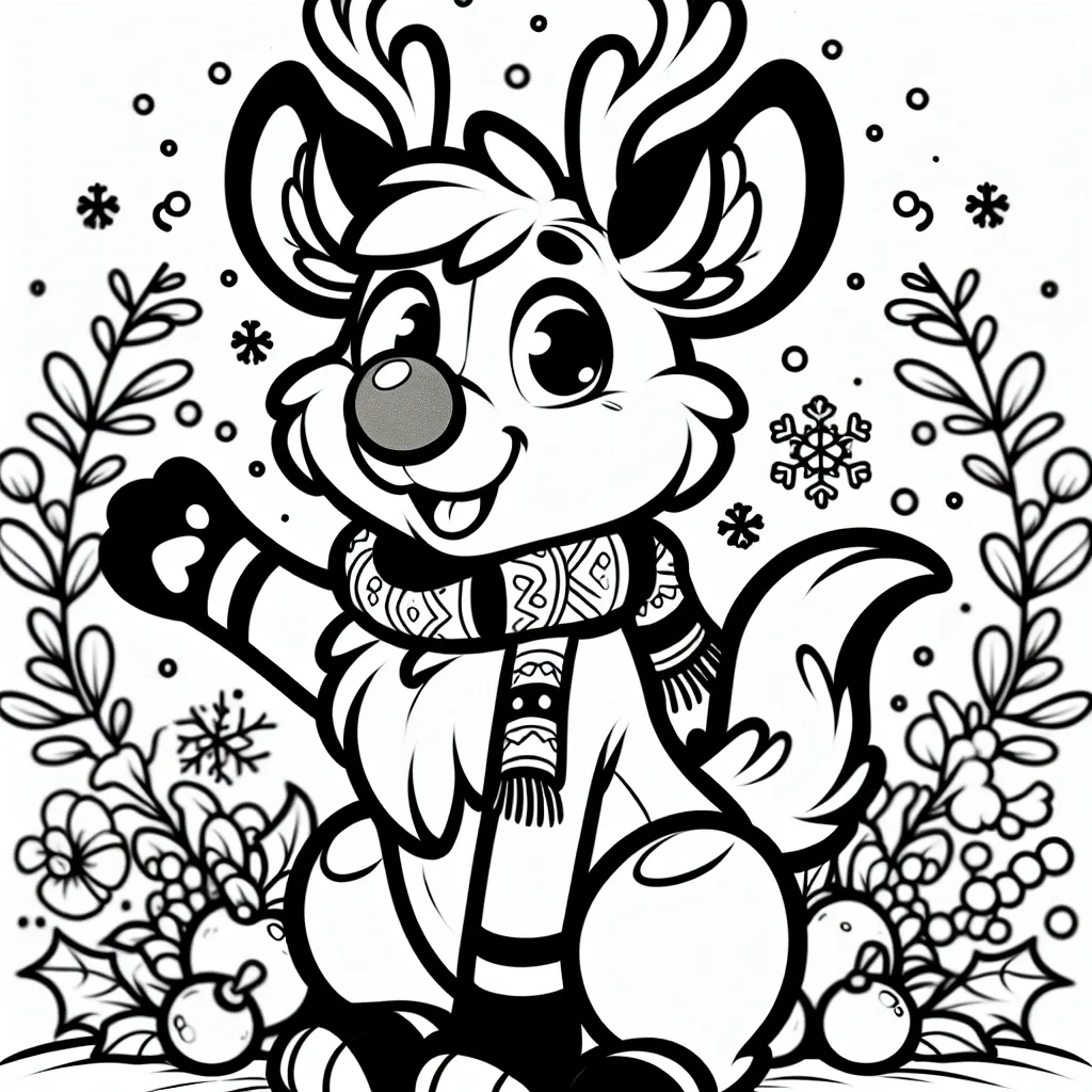 Get Festive with Our Rudolph Coloring Page for the Holiday Season!