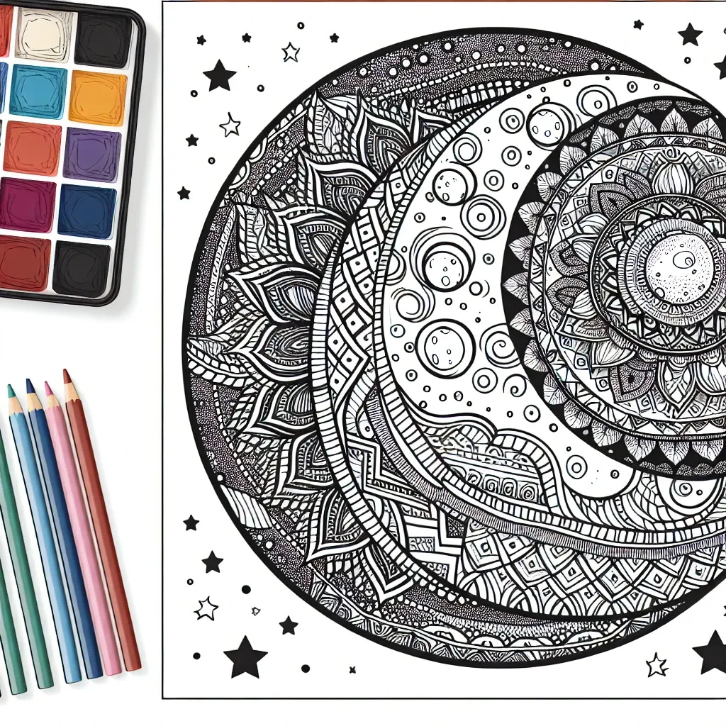 Discover the Magic of the Night Sky with our Moon Coloring Page Collection